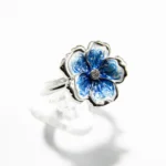 Inel elegant din argint cu model floral
