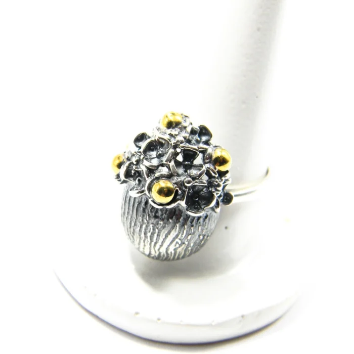 Inel din argint antichizat - stil Art Nouveau - i205k80h - imagine 5