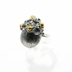 Inel din argint antichizat - stil Art Nouveau - i205k80h - imagine 3