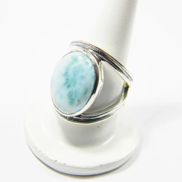 Inel statement din argint cu larimar oval - i248Y13H - imagine 3