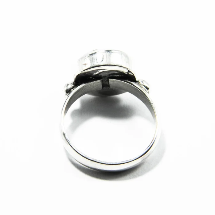 Inel handmade din argint cu jad verde - Unicat - i250N43H - imagine 5