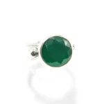 Inel handmade din argint cu jad verde - Unicat - i250N43H - imagine 4