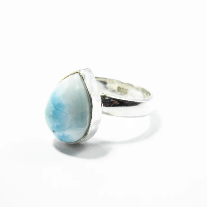 Inel reglabil din argint cu larimar natural - i272Y44H - imagine 2