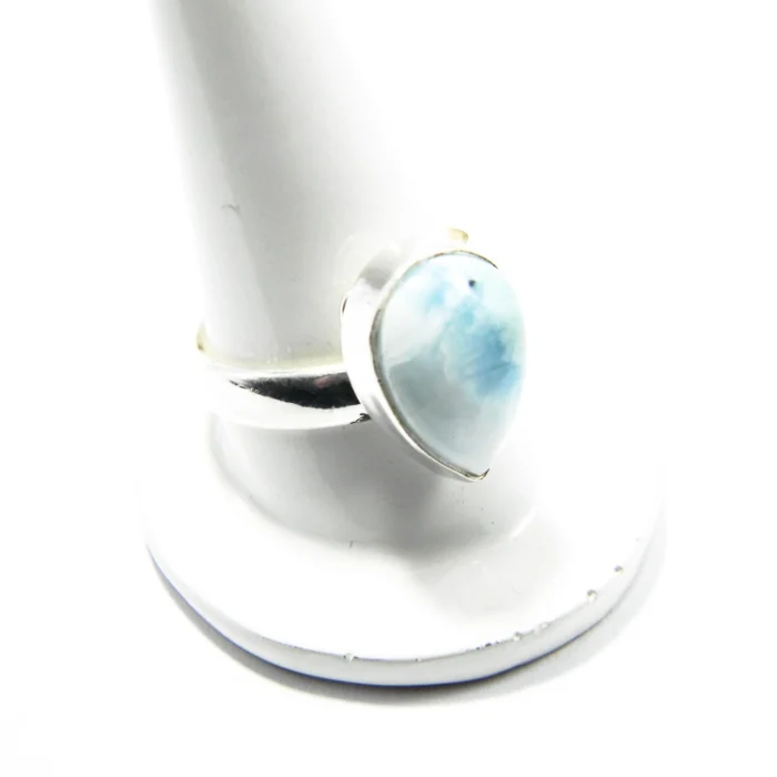 Inel reglabil din argint cu larimar natural - i272Y44H - imagine 3