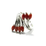 Inel din argint cu coral rosu - Unicat - i248Y92H - imagine 2