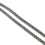 Lant model impletit din argint, 60 cm.