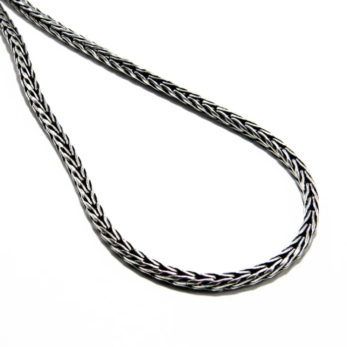 Lant model bizantin din argint - 60 cm - Unisex - imagine 3