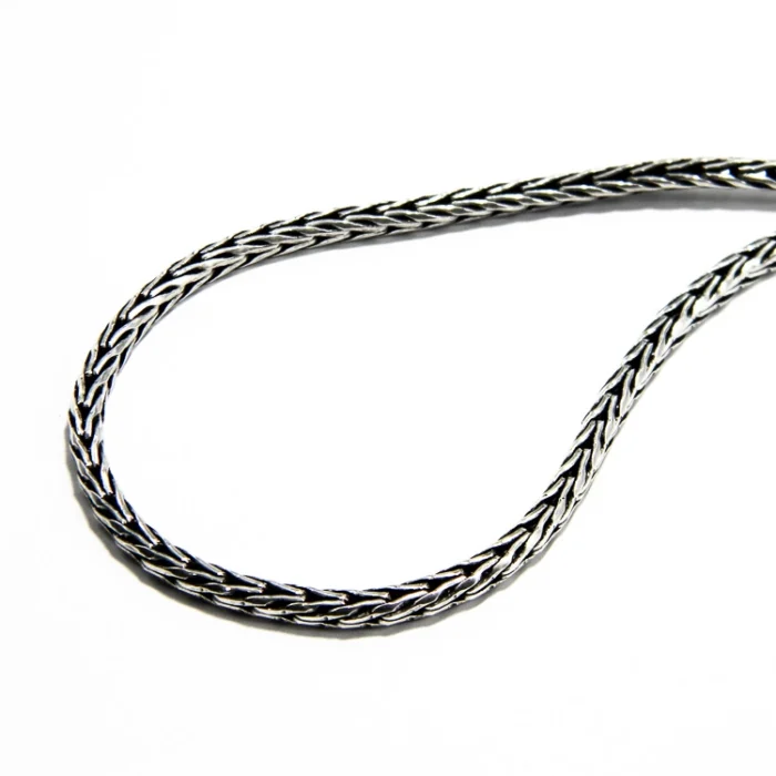 Lant model bizantin din argint - 60 cm - Unisex - imagine 4