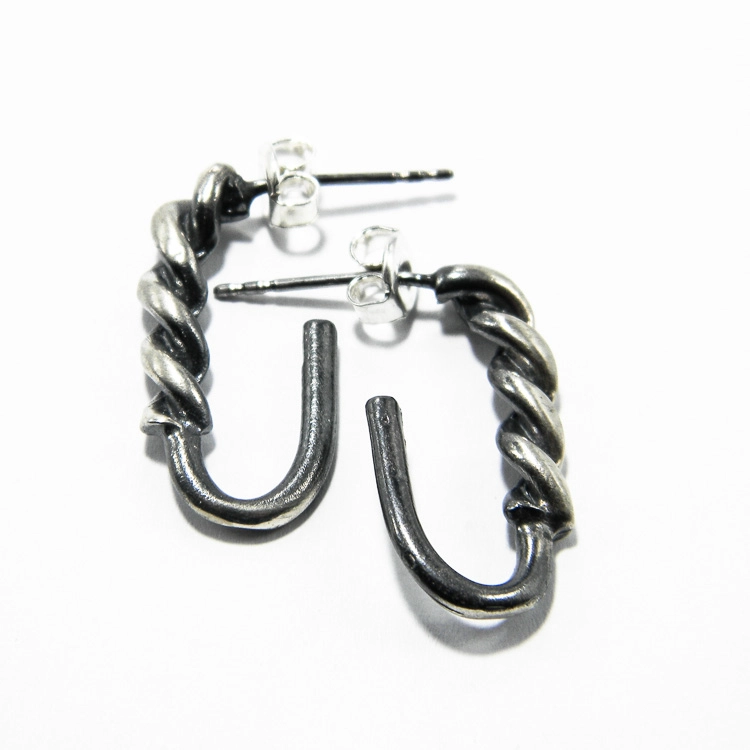 Cercei Spirala din argint fara pietre