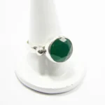 Inel argint cu jad verde, maromea 56