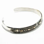 Bratara fixa stil bizantin din argint fara pietre - B272Y59H - imagine 3