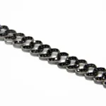 Bratara impletita din argint cu zirconii negre - stil vintage glam - B240M41H - imagine 6