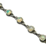 Bratara vintage din argint cu pietre naturale - opal de Etiopia