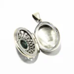 Pandantiv medalion din argint cu sidef Abalone - stil Art Deco - P260Y27H-2 - imagine 5