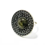 Inel unicat din argint cu labradorit - stil vintage bizantin - i205K75H - imagine 5