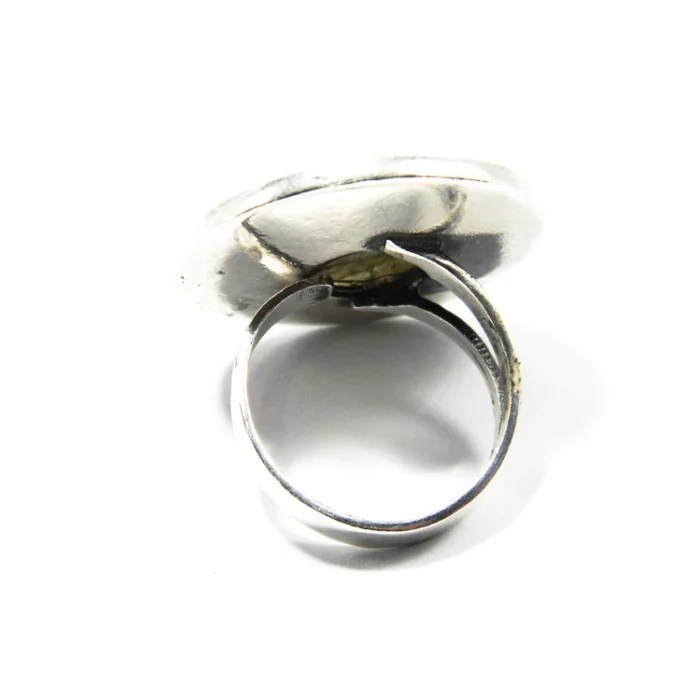 Inel unicat din argint cu labradorit - stil vintage bizantin - i205K75H - imagine 4