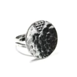 Inel brutalist din argint 925, mărime reglabilă