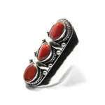 Inel statememt din argint cu coral - Unicat, stil tibetan - i296Y30H - imagine 3