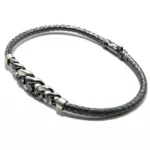 Bratara statement model bizantin din argint antichizat - Unicat - B280Y65H - imagine 2