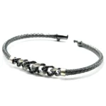 Bratara statement model bizantin din argint antichizat - Unicat - B280Y65H - imagine 5