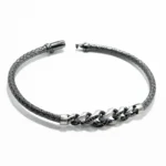 Bratara statement model bizantin din argint antichizat - Unicat - B280Y65H - imagine 3