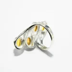 Inel lung din argint cu opal de foc - stil fashion - i344Y37H - imagine 4