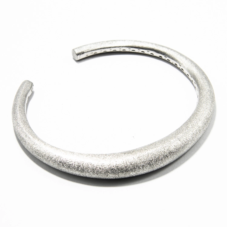 Bratara unicat din argint fara pietre, bratara fixa