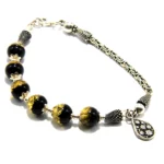 Bratara artizanala din argint cu chihlimbar