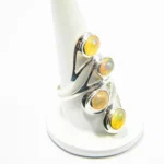 Inel lung din argint cu opal de foc - stil fashion - i344Y37H - imagine 3