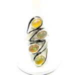 Inel lung din argint cu opal de foc - stil fashion - i344Y37H