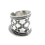 Inel statement etnic din argint fara pietre - marime reglabila