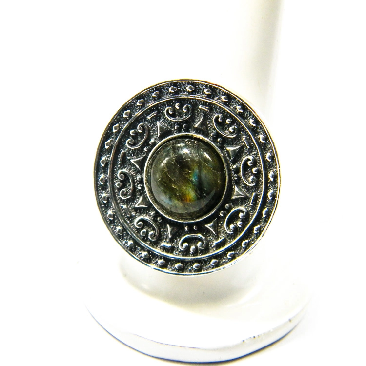 Inel statement din argint cu labradorit