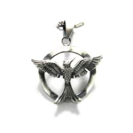 Pandantiv Pasarea Pheonix din argint oxidat - Unisex - P220E44H - imagine 6