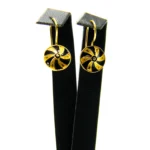 Set din argint aurit cu email negru - stil vintage Art Deco - S250F38H - imagine 6