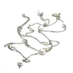 Colier unicat din argint rodiat cu perle de cultura - CL175F15H - imagine 4