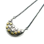 Colier unicat din argint antichizat cu stele - Celestial Chic - CL175F15H - imagine 5