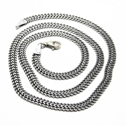Colier unisex din argint 925 rodiat - stil neo-bizantin - CL190M11H